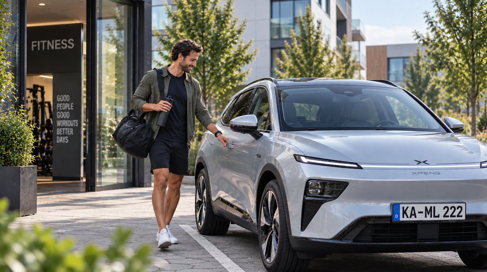 Mann auf dme Weg zum Sport-1 Mann auf dme Weg zum Sport-1